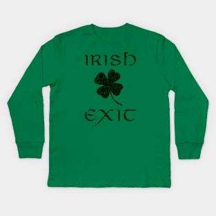 Irish Exit Black Clover Design Kids Long Sleeve T-Shirt